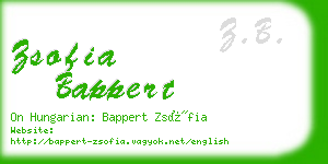 zsofia bappert business card